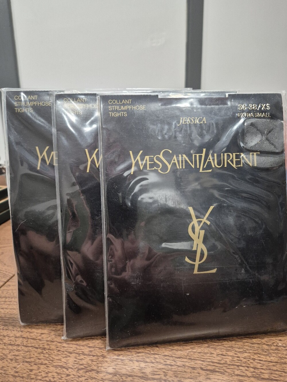 3 Pairs Of Vintage Yves Saint Laurent Jessica Tights